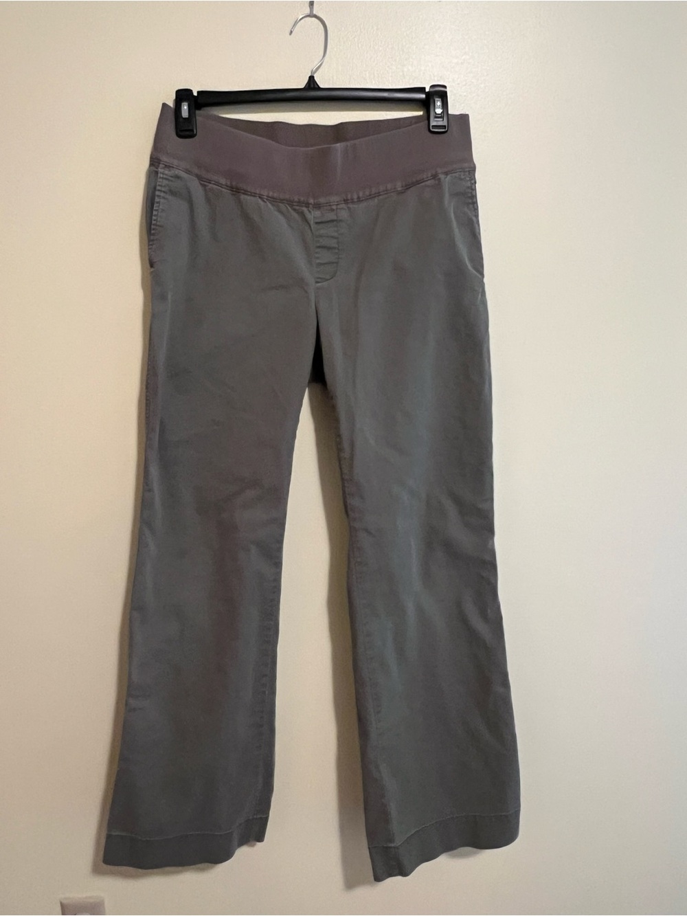 Gap Maternity Y2K Wide Leg Chino Pants Olive Green Size 12R HOLIDAY 06